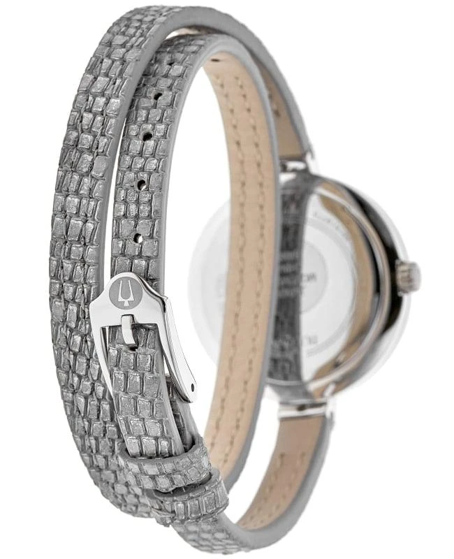 商品Bulova|Bulova Rhapsody Silver Dial Sliver Lizard Strap Women's Watch 96R236,价格¥3045,第4张图片详细描述