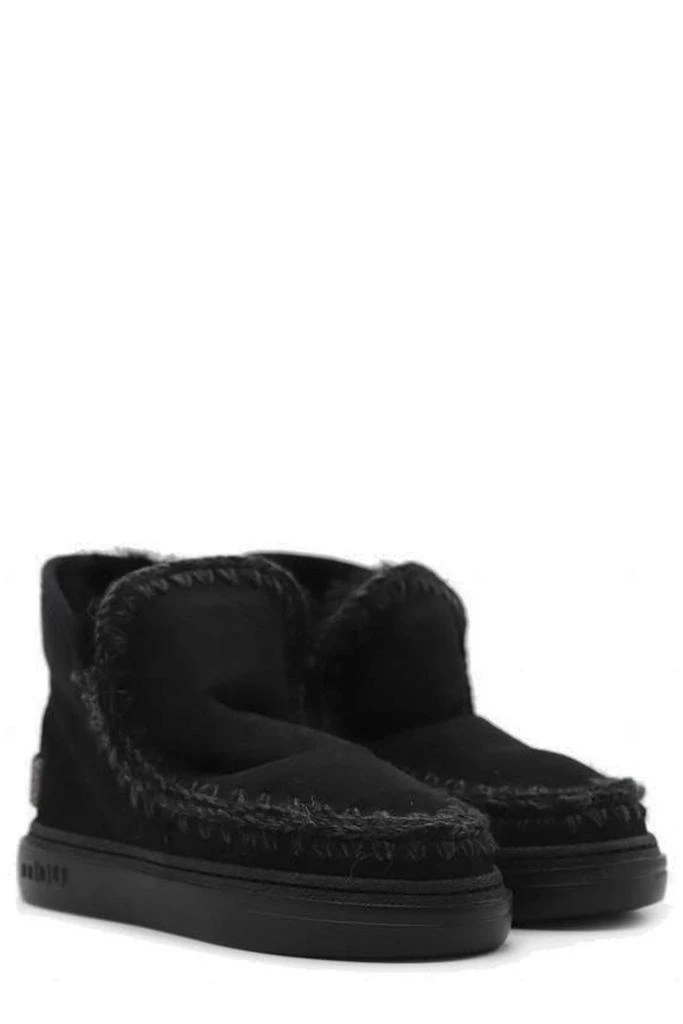 商品Mou|Mou Crochet Stitch-Trim Logo Glittered Boots,价格¥2046,第3张图片详细描述