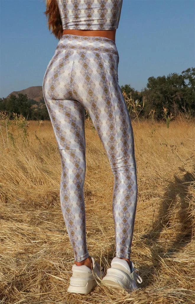 商品Wolven|Eco Argyle Crossover Pocket Leggings,价格¥897,第3张图片详细描述