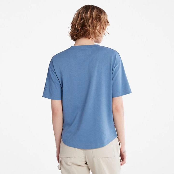 商品Timberland|T-Shirt with Tencel™ x Refibra™ Technology for Women in Blue,价格¥184,第2张图片详细描述