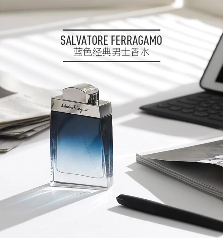 商品Salvatore Ferragamo|美国直邮SalvatoreFerragamo菲拉格慕蓝色经典男士香水100ml,价格¥406,第1张图片详细描述