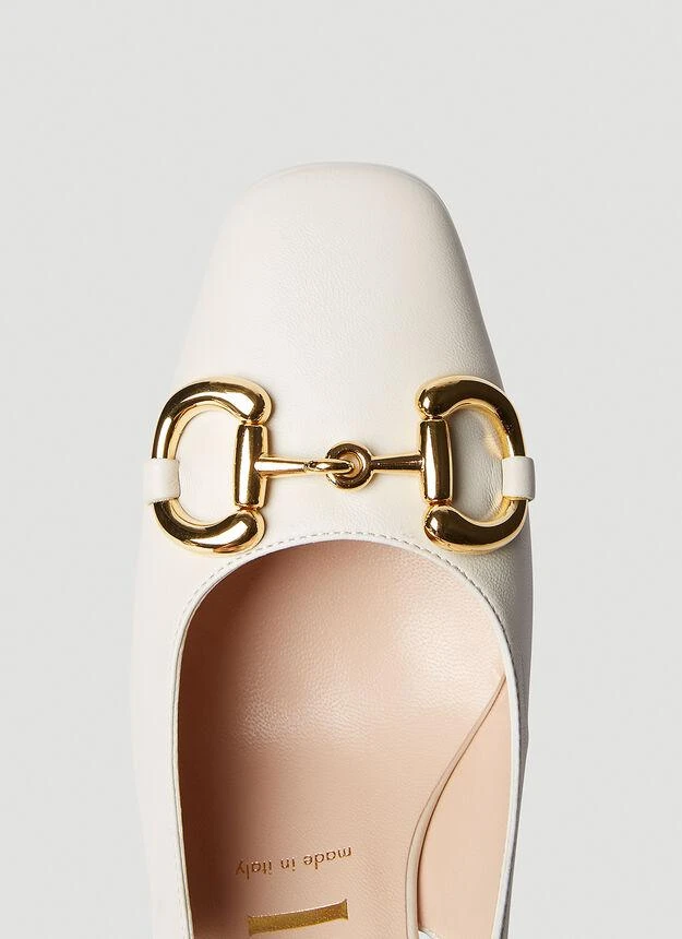 Horsebit High Heel Shoes in Cream 商品