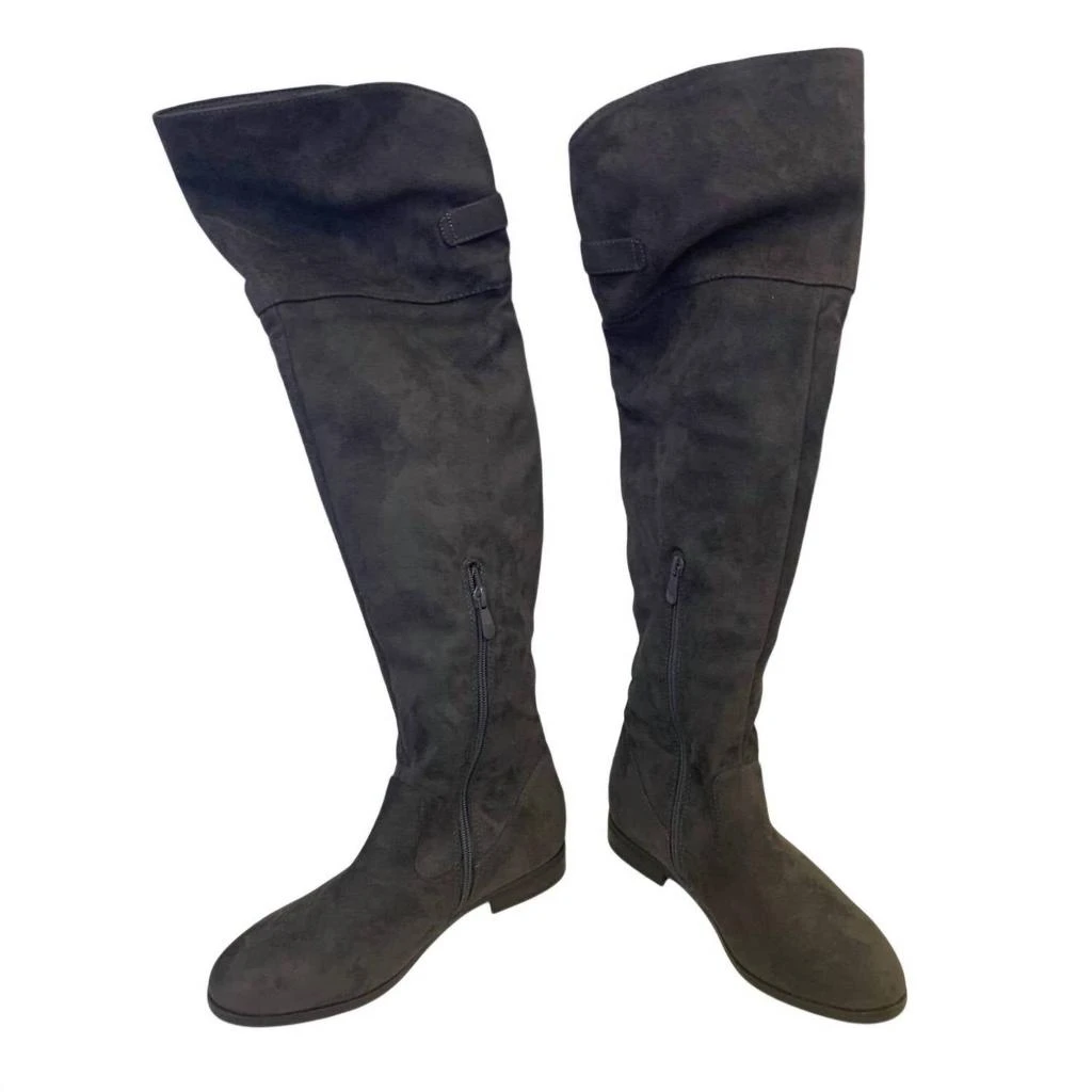 商品Dream Pairs|Dream Pairs - Women's Faux Suede Knee High Low Heel Fashion Boots,价格¥495,第3张图片详细描述