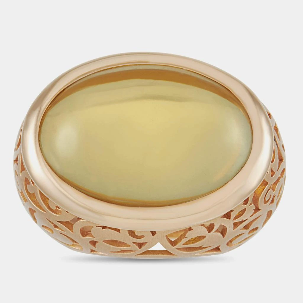 Pomellato Arabesque 18K Rose Gold Amber Ring US 5.25 商品