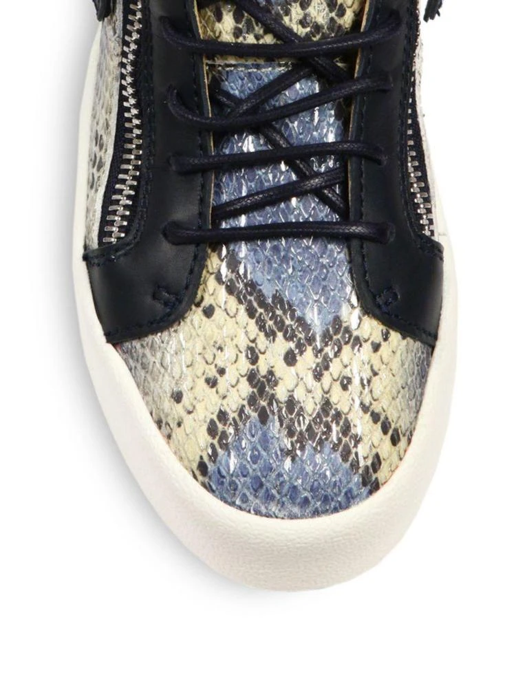 商品Giuseppe Zanotti|Giuseppe Zanotti - Snake-Embossed Leather High-Top Zip Sneakers,价格¥2249,第3张图片详细描述