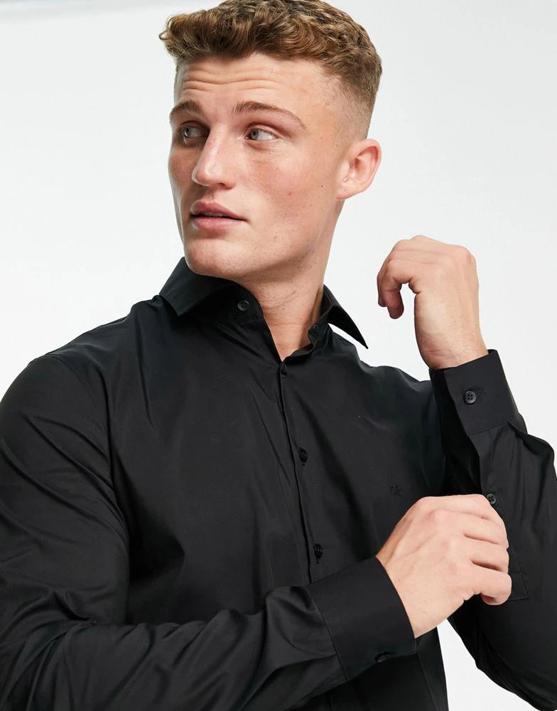 商品Calvin Klein|Calvin Klein shirt in black,价格¥378,第3张图片详细描述