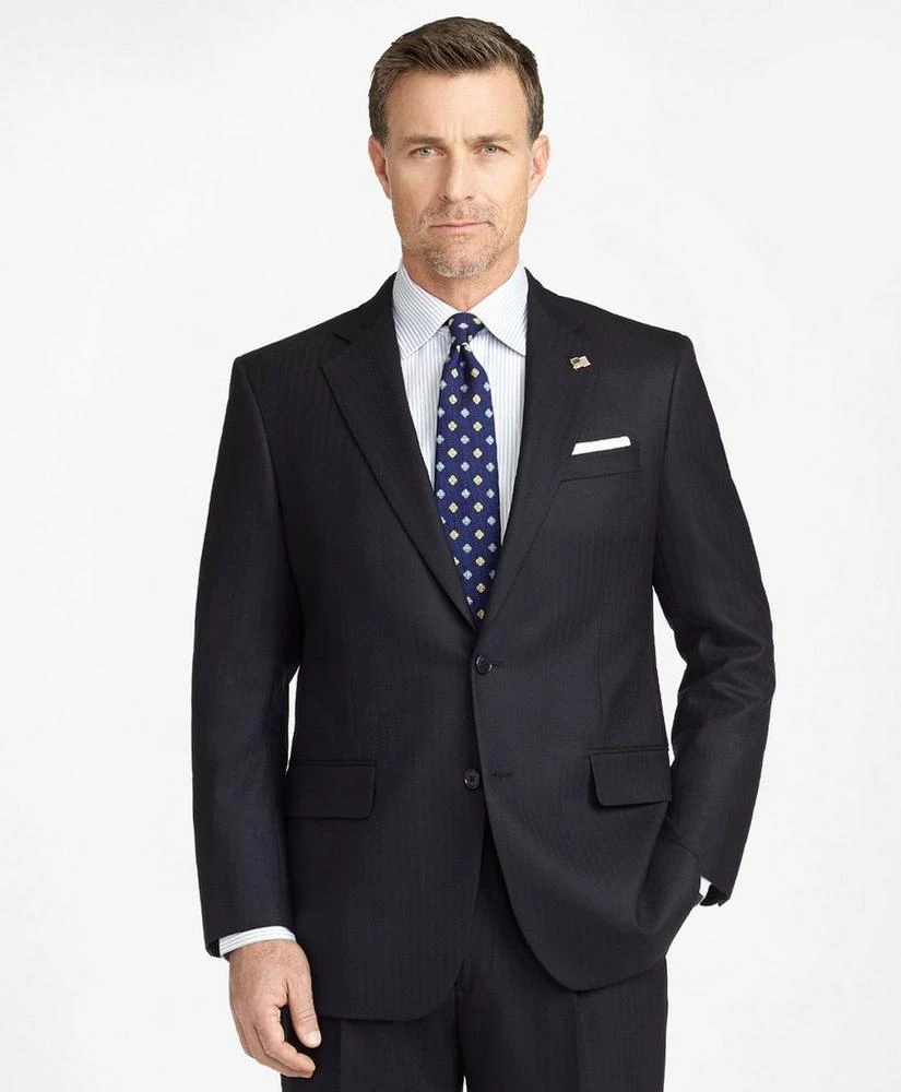 商品Brooks Brothers|Madison Fit Saxxon™ Wool Herringbone 1818 Suit,价格¥2999,第2张图片详细描述