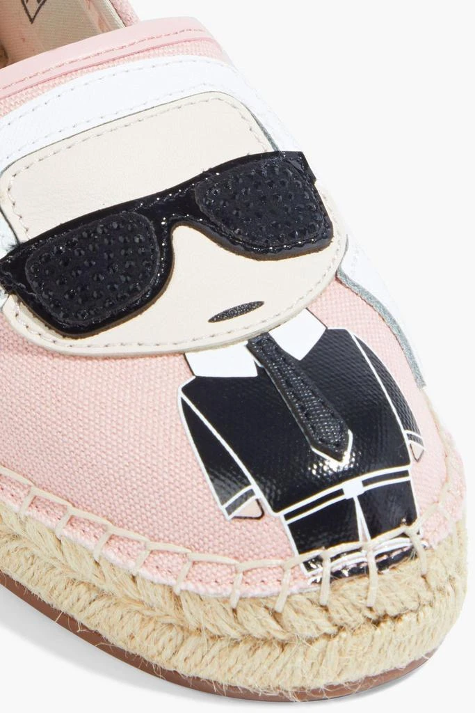 商品Karl Lagerfeld Paris|Embellished canvas espadrilles,价格¥713,第4张图片详细描述