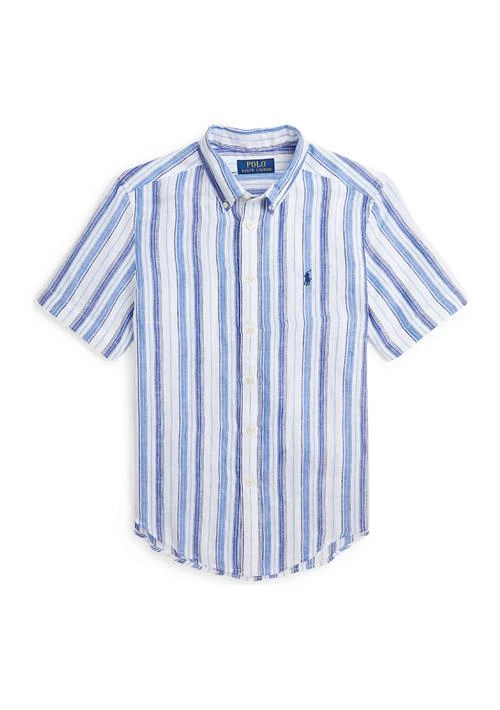 商品Ralph Lauren|Lauren Childrenswear Boys 8 20 Linen Short Sleeve Shirt,价格¥209,第4张图片详细描述