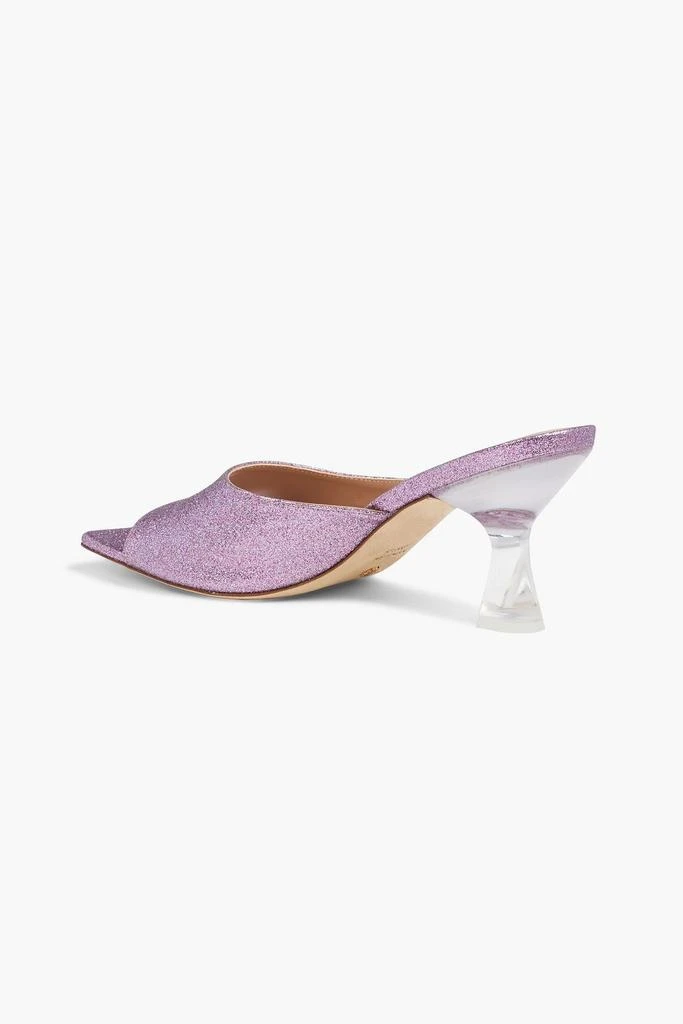 商品Stuart Weitzman|Tia 75 glittered woven mules,价格¥837,第3张图片详细描述