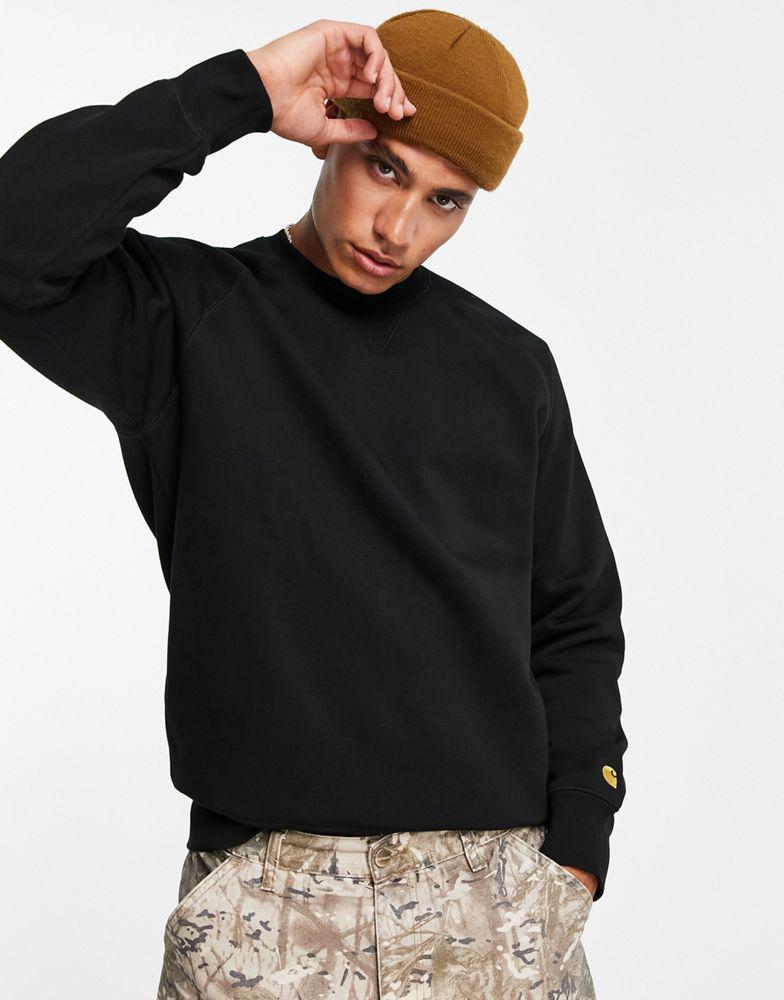 Carhartt WIP chase sweatshirt in black商品第1张图片规格展示