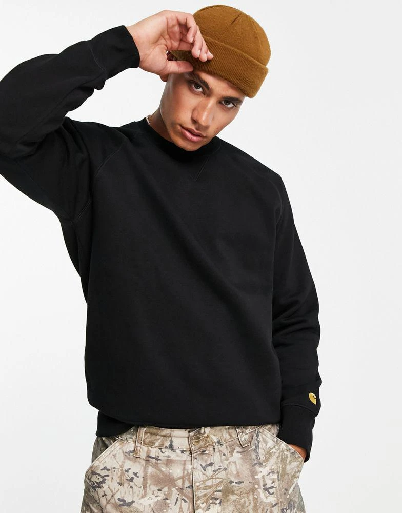 商品Carhartt|Carhartt WIP chase sweatshirt in black,价格¥592,第1张图片