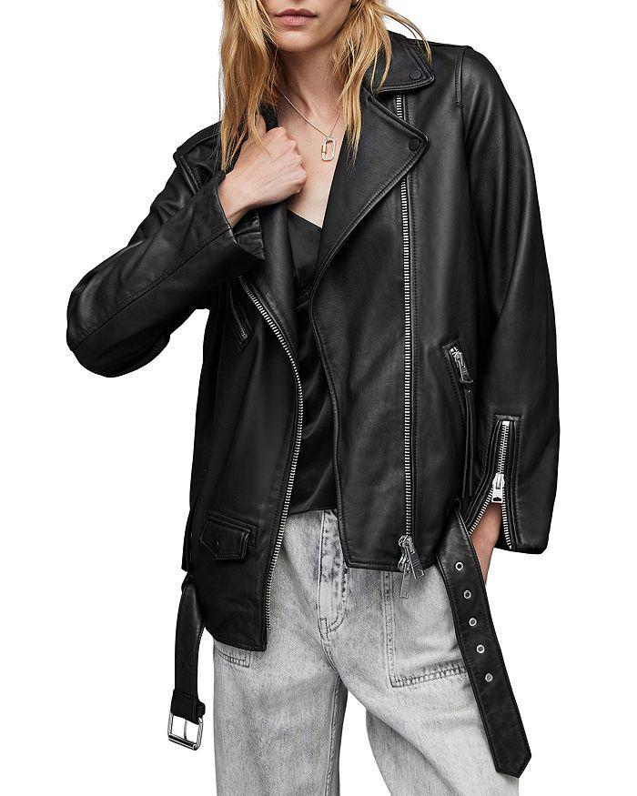 商品ALL SAINTS|Billie Leather Biker Jacket,价格¥4905,第3张图片详细描述