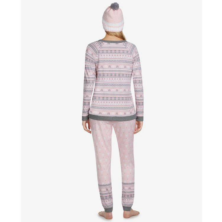 商品Layla|Mixed-Print Knit Pajama Top, Jogger Pants & Hat Set,价格¥148,第2张图片详细描述