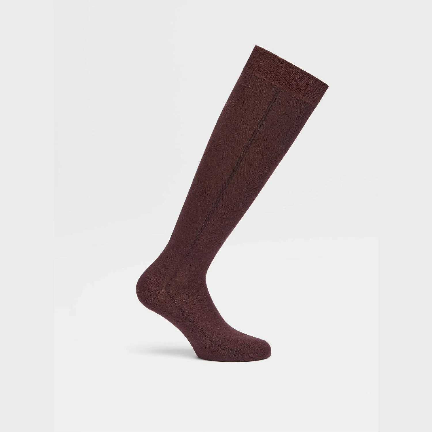 包邮包税【预售7天发货】 ZEGNA杰尼亚 23秋冬 男士 袜子 BURGUNDY LYOCELL BLEND BAGUETTE MID CALF SOCKS N5V40-571-602 商品