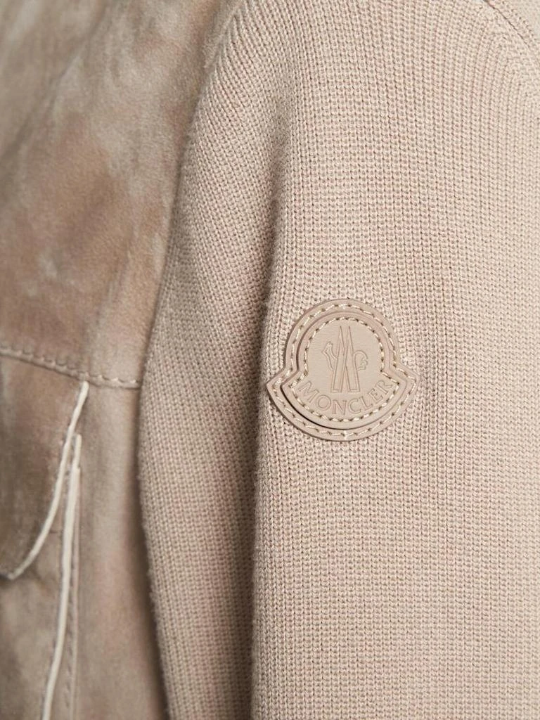 商品Moncler|针织棉布&麂皮开衫夹克,价格¥27034,第4张图片详细描述
