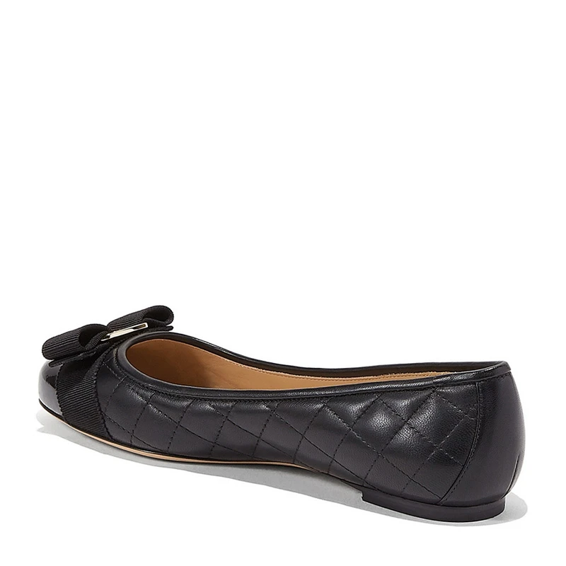 Salvatore Ferragamo 菲拉格慕 女士黑色牛皮平底鞋 12-655-0672100 商品