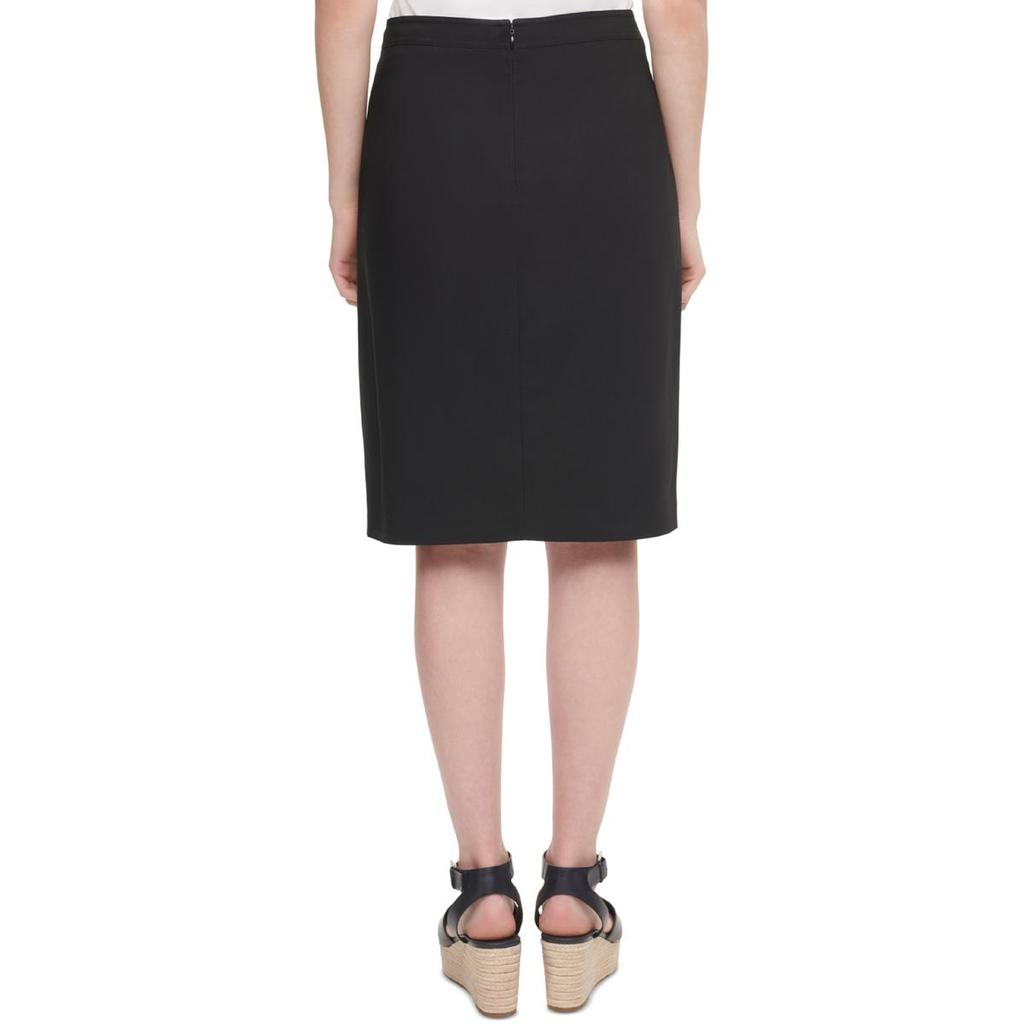 Womens Button Detail Knee Pencil Skirt商品第2张图片规格展示