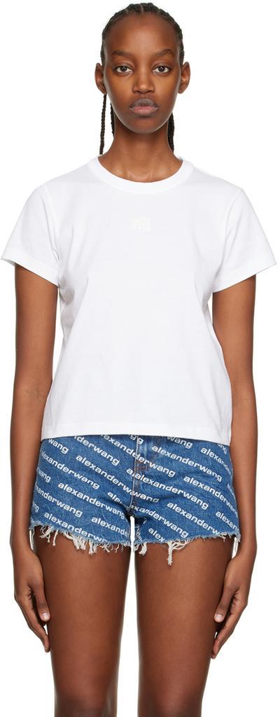 商品Alexander Wang|White Puff Shrunken T-Shirt,价格¥552,第1张图片