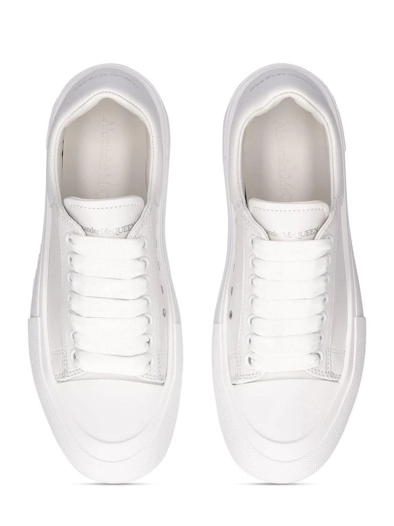 商品Alexander McQueen|45mm Deck Plimsoll Leather Sneakers,价格¥4133,第4张图片详细描述