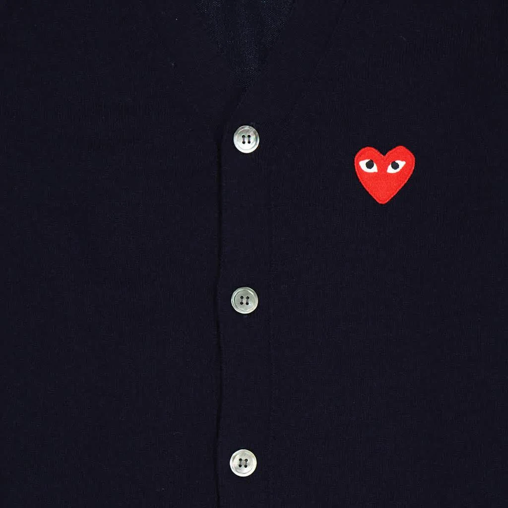 商品Comme des Garcons|Comme Des Garcons Mens Heart Logo Cardigan In Navy, Size Small,价格¥1391,第3张图片详细描述