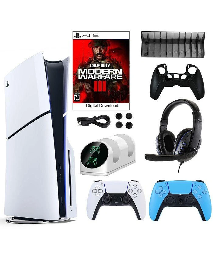 商品SONY|PS5 COD Console with Extra Blue Dualsense Controller and Accessories Kit,价格¥6054,第1张图片