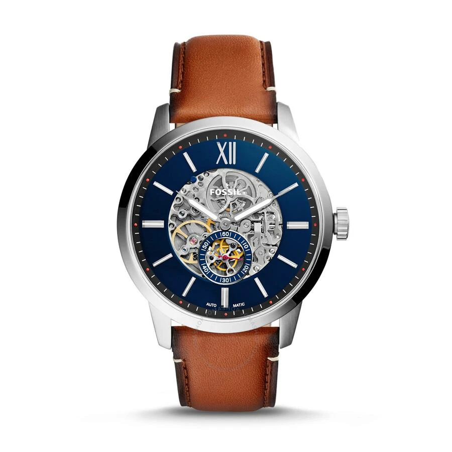 商品Fossil|Fossil Townsman Automatic Skeleton Blue Dial Men's Watch ME3154,价格¥976,第1张图片