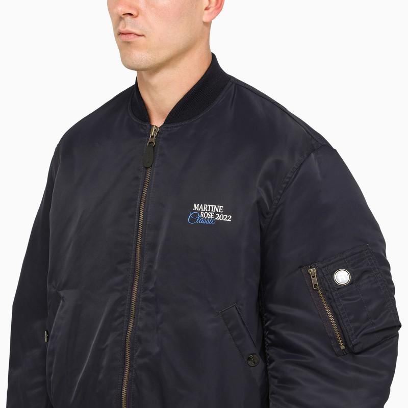Blue nylon bomber jacket商品第4张图片规格展示
