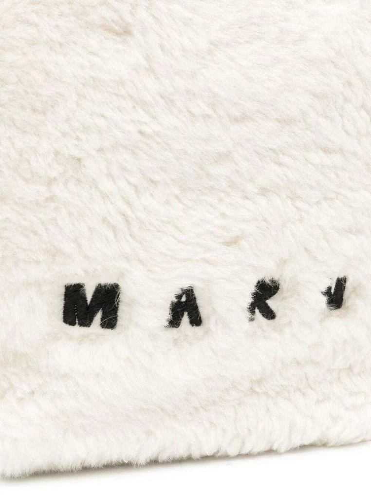 商品Marni|Museum  White and Black Wool Shopper  Bag with Logo Marni Woman,价格¥6907,第3张图片详细描述