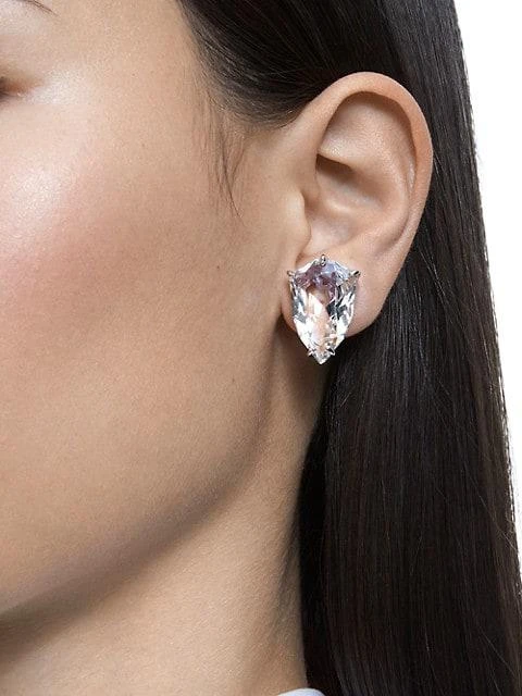 商品Swarovski|Mesmera Swarovski Crystal Rhodium-Plated Large Trilliant Clip-On Earring,价格¥484,第2张图片详细描述