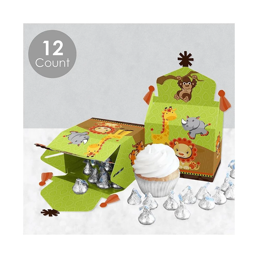 商品Big Dot of Happiness|Funfari - Fun Safari Jungle - Treat Box Party Favors - Baby Shower or Birthday Party Goodie Gable Boxes - Set of 12,价格¥143,第3张图片详细描述
