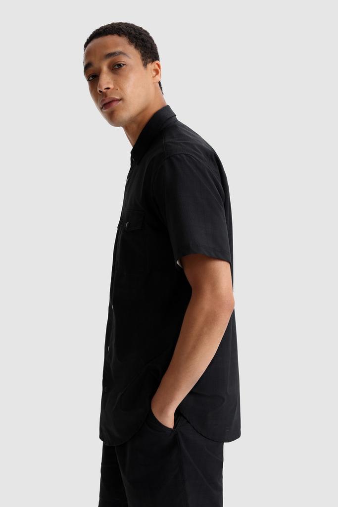 Half-Sleeve Cool Mesh Shirt with Blackwatch Pattern商品第3张图片规格展示