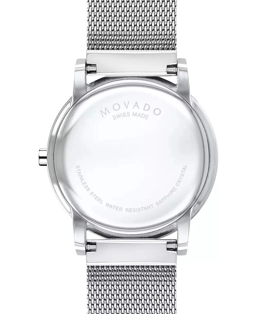 商品Movado|Unisex Swiss Museum Classic Stainless Steel Mesh Bracelet Watch 40mm,价格¥4776,第4张图片详细描述