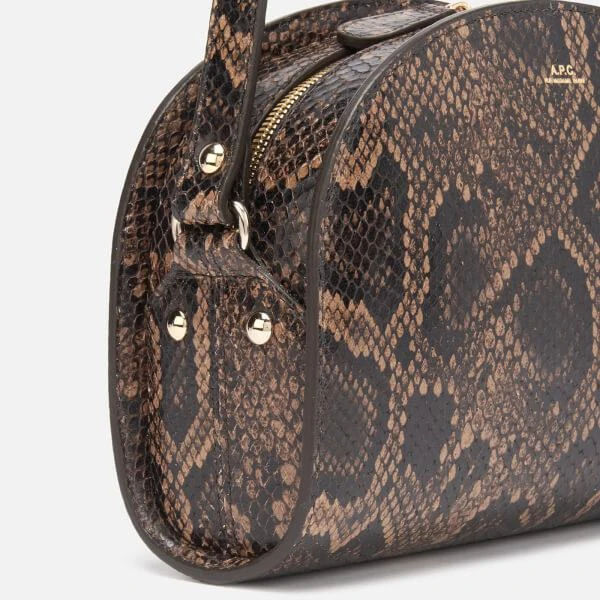商品A.P.C.|A.P.C. Women's Demi-Lune Python Cross Body Bag - Brown,价格¥1980,第5张图片详细描述