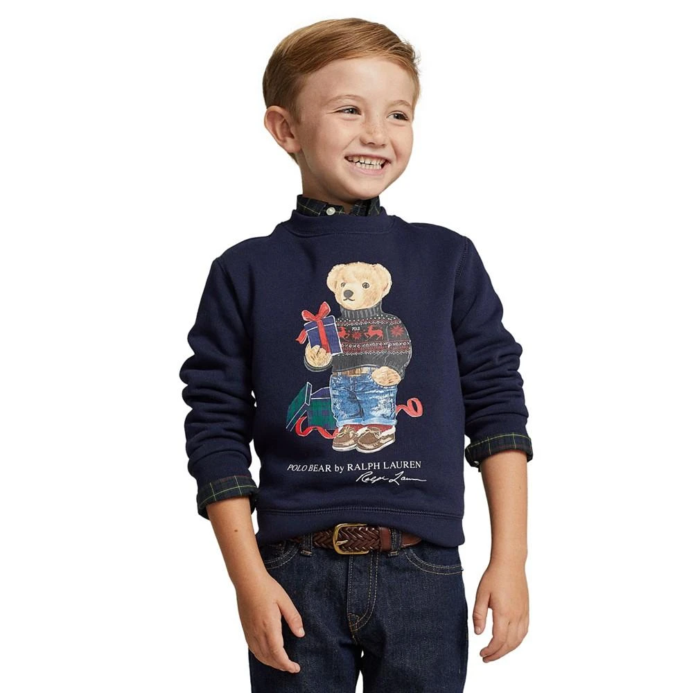 商品Ralph Lauren|Toddler and Little Boys Polo Bear Fleece Sweatshirt,价格¥380,第1张图片
