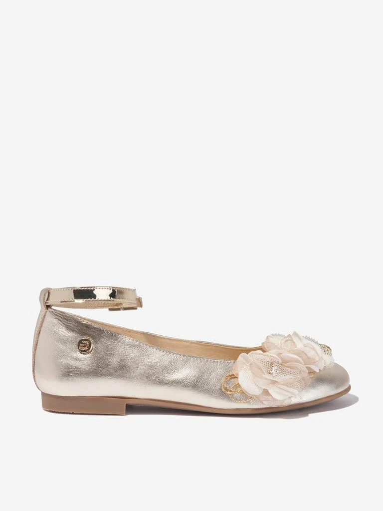 商品Andanines|Andanines Girls Leather Pumps With Ankle Strap in Gold,价格¥426,第1张图片