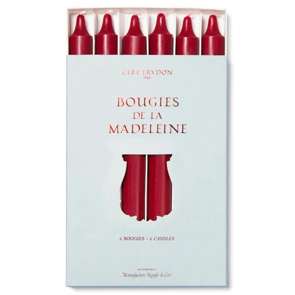 商品Cire Trudon|TRUDON Bougies De La Madeleine Unscented Dinner Candles - Burgundy (Set of 6),价格¥180,第1张图片