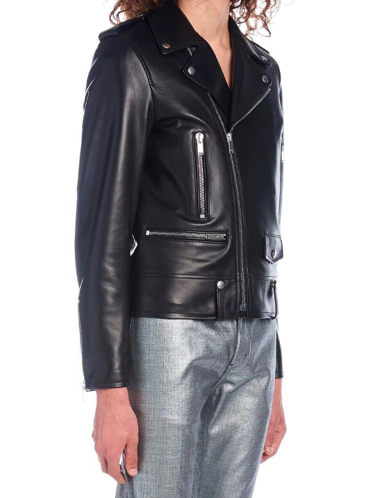 商品Yves Saint Laurent|Saint L AU Rent Men's  Black Leather Jacket,价格¥26488,第5张图片详细描述