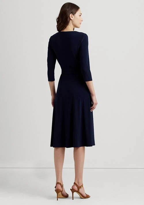商品Ralph Lauren|Women's Wrap Front V-Neck Dress,价格¥537,第2张图片详细描述