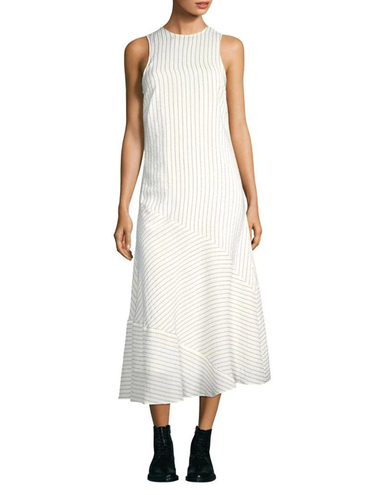 商品Ganni|Wilkie Striped Seersucker Dress,价格¥1525,第1张图片