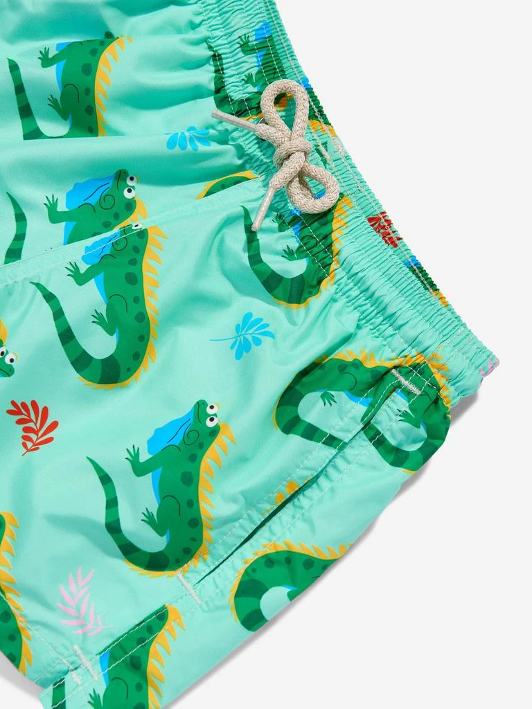 商品Mc2 Saint Barth|Boys Funny Iguana Swim Shorts in Green,价格¥372,第3张图片详细描述