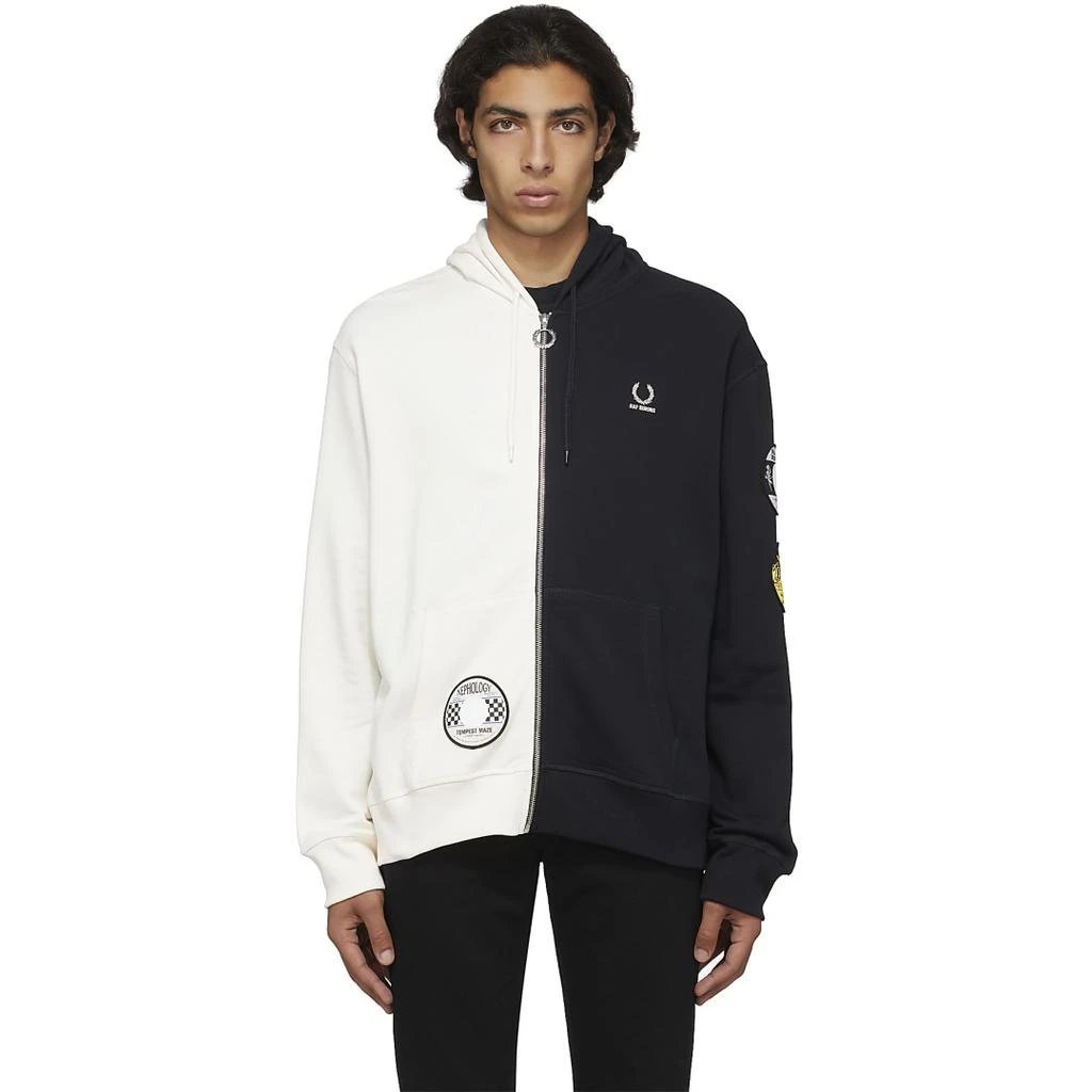 商品Fred Perry|Raf Simons Patched Detail Zip Hoodie,价格¥2237,第1张图片