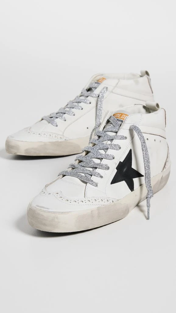 商品Golden Goose|Golden Goose Mid Star 皮革鞋面星星和波纹形运动鞋,价格¥4496,第5张图片详细描述