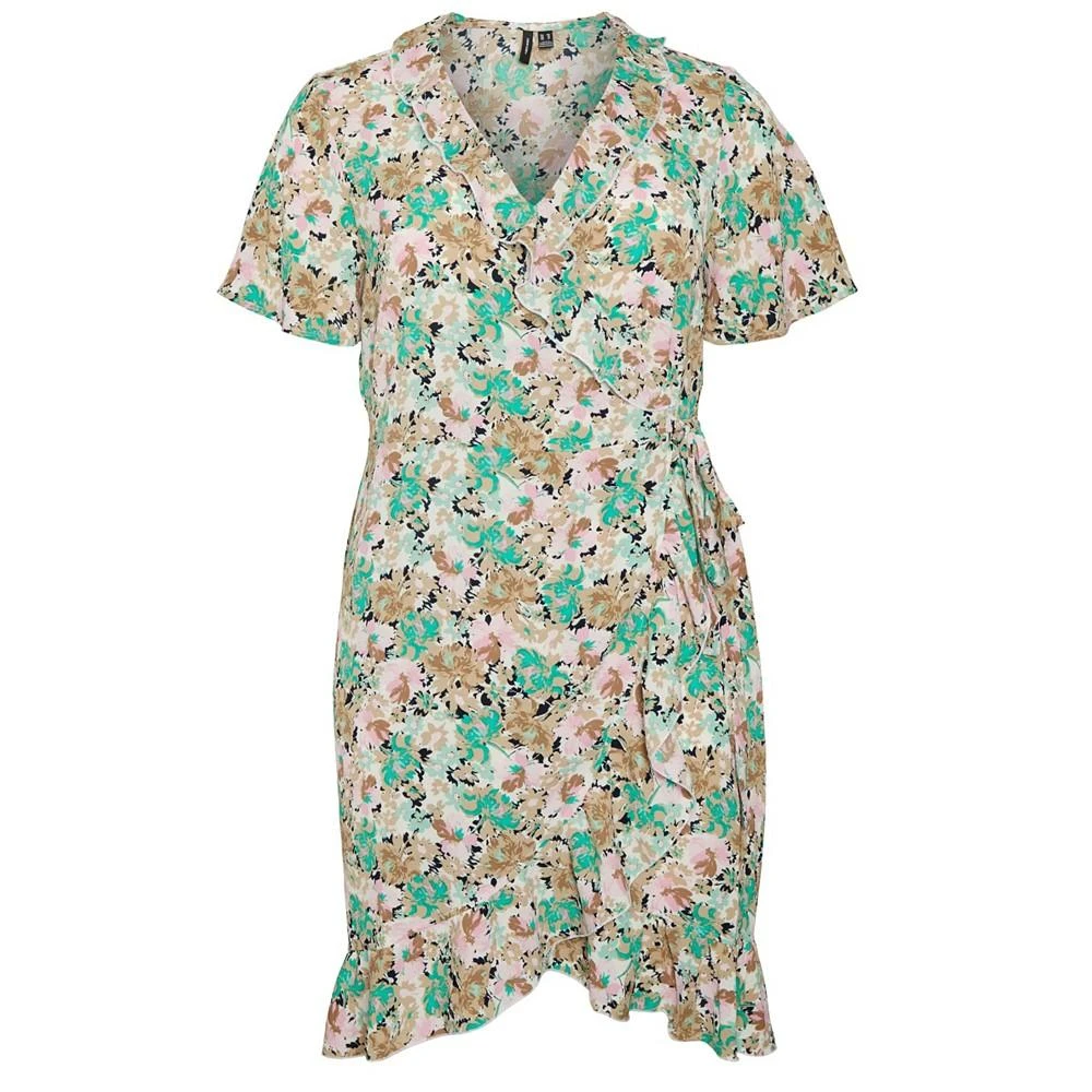 商品VERO MODA|Plus Size Delilah Short Sleeve Wrap Dress,价格¥660,第3张图片详细描述