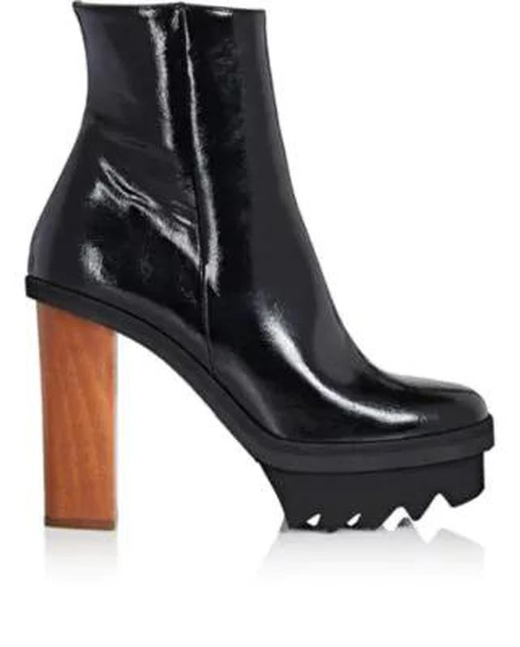 商品Stella McCartney|Faux-Patent Leather Ankle Boots,价格¥2894,第1张图片