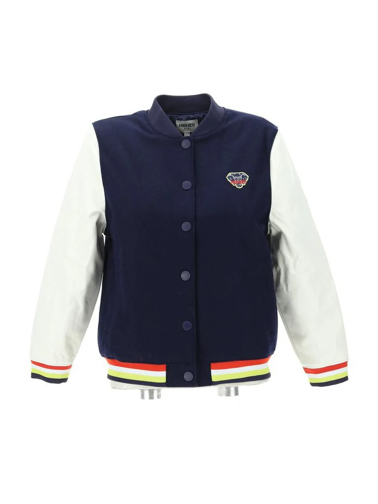 商品Kenzo|Kenzo Kids Logo Embroidered Two-Tone Jacket,价格¥2371,第1张图片