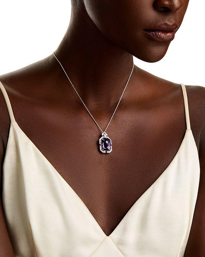 商品Bloomingdale's Fine Collection|14K White Gold Amethyst & Diamond Necklace, 18",价格¥12101,第2张图片详细描述