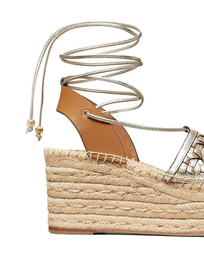 商品Tory Burch|Women's Basketweave Platform Espadrille Sandals,价格¥1537,第6张图片详细描述