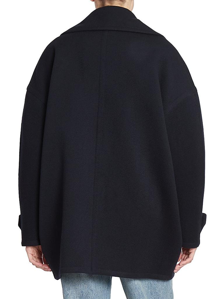 Loewe Pebble Wool-Cashmere Blend Peacoat - Coats - Compare