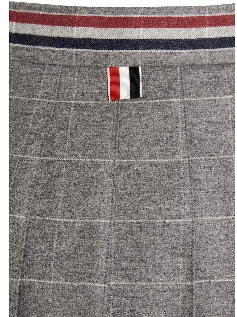 商品Thom Browne|Pleated plaid plaid skirt,价格¥4102,第4张图片详细描述